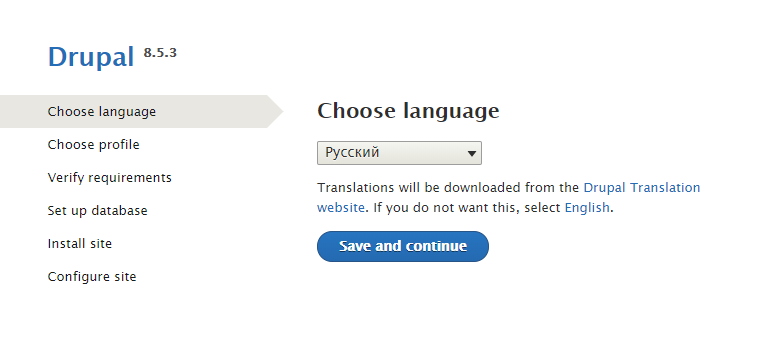 Choose language