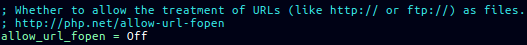 allow_url_fopen = Off