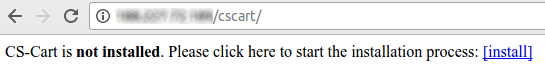 cs-cart is not installed