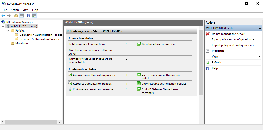 RD Gateway Manager